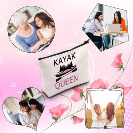 TSOTMO Kayak gift Kayak Girl Paddling Lover Gift Kayak Queen Zipper Pouch Makeup Bag (KAYAK QUEEN)