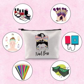 TSOTMO Nail Technician Gift Zipper Pouch Makeup Bag
