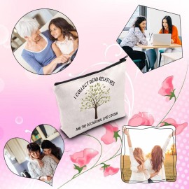 TSOTMO Funny Genealogist Gift I Collect Dead Relatives And The Occasional Live Cousin Zipper Pouch Makeup Bag (Relatives cousin)