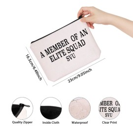 TV Show Inspired Gift A Member of An Zipper Pouch Makeup Bag for Fans Women(MEMBER SQUAD SVU)