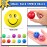100 Pcs Mini Smile Face Stress Balls Bulk 1.57 Inch Colored Soft Small Foam Funny Stress Relief Balls for Teens Adults Finger Exercise Back to School Reward Party Bag Gift