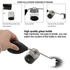 ANGGREK Hair Applicator, Glass Bottle Hair Fibers Spray Applicator with High-Resilience Rubber Pump