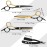 Hair Scissors,11Pcs Professional Black Gold Hair Cutting,Stainless Steel Barber Supplies,Straight, Thinning Shears, Multi Use Haircut Sets for Home Salon Barber