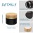 Remzndy 2 Pack 100g/3.4oz Black Frosted Glass Round Refillable Cosmetic Jars With Leakproof Lids For DIY Lotion Cream Lip Balm