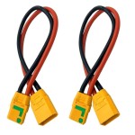 XT90-S Anti-Spark Female to XT90 Male Plug Extension Wire Cable Lead Silicone Wire 10AWG for RC Lipo Battery FPV Drone Large Model Airplane 30CM (2pcs)