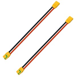 XT90-S Anti-Spark Female to XT90 Male Plug Extension Wire Cable Lead Silicone Wire 10AWG for RC Lipo Battery FPV Drone Large Model Airplane 30CM (2pcs)