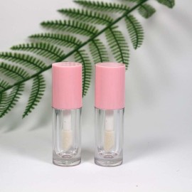 COSIDEA 30pcs Pink Empty 6ml 0.2oz Lip Gloss Tubes with Big Doe Foot WandRound Lipgloss ContainersConcealer Tube Cosmetic Packing Container Bulk Wholesale