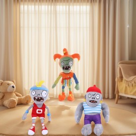 Dyharnsty 3Pcs Plants vs Zombies Plush Toys Zombie Sport Jester Gargantuar Zombie,Soft Figure Doll Plants vs Zombies Toys PVZ Plush 1 2 Set