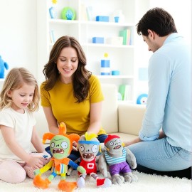 Dyharnsty 3Pcs Plants vs Zombies Plush Toys Zombie Sport Jester Gargantuar Zombie,Soft Figure Doll Plants vs Zombies Toys PVZ Plush 1 2 Set