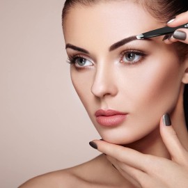 HAIIDOAK Tweezers Set, Professional Stainless Steel Tweezers for Eyebrows, Great Precision for Facial Hair, Splinter and Ingrown Hair Removal (3 Count / 3.8inch, Black)