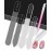 Glass Nail File Buffer with Case - 5PCS Nail Buffer and Nail Shiner Kit Glass Cuticle Pusher Nail Care for Men Women Nail Files for Natural Acrylic Nails Fingernail Files Manicure Tool
