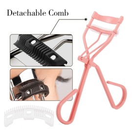 Uranian Eyelash Curlers with Built-in Comb Beauty Eyelashes Curlers Eyelash Cliper with 2 Replacement Silicone Refill Pads Premium Lash Curler Makeup Tool for Women and Girls (1 Pink-White Comb) Uranian Eyelash Curlers with Built-in Comb Beauty Eyelashes Curlers Eyelash Cliper with 2 Replacement Silicone Refill Pads Premium Lash Curler Makeup Tool for Women and Girls (1 Pink-White Comb)