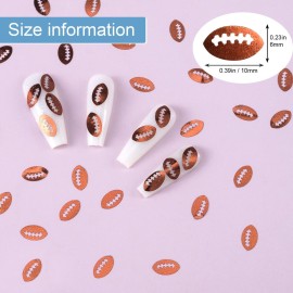 PAGOW 50 Grams Football Party Table Confetti, Rugby Ball Shape Sport Game Day Glitter Festival Rave Beauty Makeup Face Body Nail Art Decoration PAGOW 50 Grams Football Party Table Confetti, Rugby Ball Shape Sport Game Day Glitter Festival Rave Beauty Makeup Face Body Nail Art Decoration