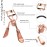 Eyelash Curlers Protable Eyelash Curler with 6 Silicone Refill Pads Professional Lash Curler Makeup Tool for Eyes (2 Golden)