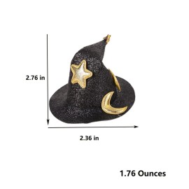 ZHOUMEIWENSP 2Pcs Mini Top Hat Hair Clips Shining Star Moon Halloween Witch Hat Flet Hairpins Hair Barrettes Hair Accessories for Party Performance Props (Red&Black) ZHOUMEIWENSP 2Pcs Mini Top Hat Hair Clips Shining Star Moon Halloween Witch Hat Flet Hairpins Hair Barrettes Hair Accessories for Party Performance Props (Red&Black)