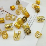 Loc Jewelry for Dreadlocks & Braids - 100 PCS Adjustable Gold Hair Cuffs & Rings