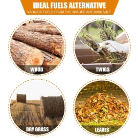 Camping Wood Burning Stove Portable - Folding Camp Stove Collapsible Backpacking Stove Stainless Steel Campfire Stove Outdoor Cooking Foldable Lightweight Stove for Picnic Hiking BBQ