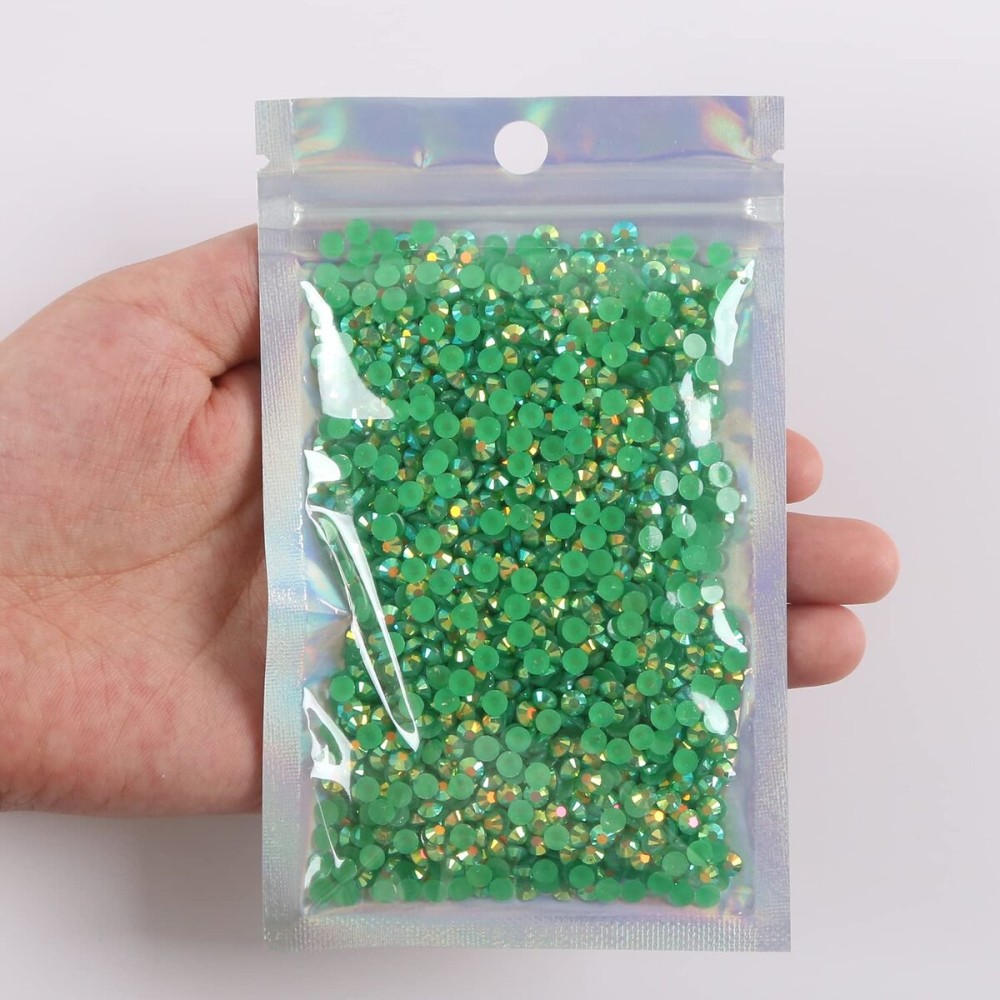 2500pcs 4mm 25gram Jelly Rhinestone AB Color Non Hotfix Glitter Round Flatback Nail Stones Strass Gems Diamonds DIY Nail Art Decoration
