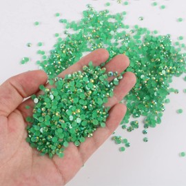 2500pcs 4mm 25gram Jelly Rhinestone AB Color Non Hotfix Glitter Round Flatback Nail Stones Strass Gems Diamonds DIY Nail Art Decoration