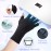 ANCIRS 2 Pairs UV Gloves for Gel Nail Lamp, Anti UV Fingerless Gloves for Nail Art DIY Accessories, Gel Manicure UV Shield Gloves for Hand Skin Care Protection-Black