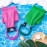 PAGOW 2PCS Exfoliating Back Scrub, Body Back Scrubber Towel Brush Exfoliation for Shower Bath Wash Cloth for Men Women 500D(Pink&Green)