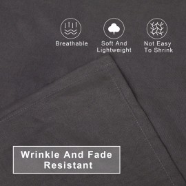 FLXXIE 4 Pieces Toddler Bedding Set, Soft and Breathable Microfiber Crib Sheet Set, Includes Quilted Comforter, Flat Top Sheet, Fitted Sheet, Envelope Pillow Case for Boys and Girls, Dark Grey