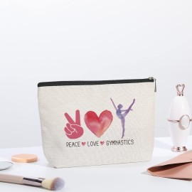 kdxpbpz Gymnastics Stuff Gymnastic Makeup Bag Inspirational Gymnastics Lover Gifts Gymnastic Coach Gift Birthday Gifts for Her Female Gymnastics Athletics Coach Friend Sister