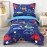 Wowelife Car Toddler Bedding Sets for Boys 4 Piece Blue Vehicle Kids Toddler Bed Sheet Sets Comforter Set for Boys with Comforter, Flat Sheet, Fitted Sheet and Pillowcase, Blue Car