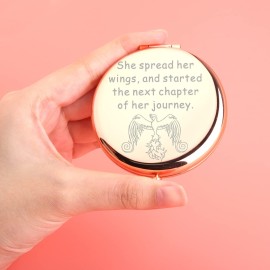 UJIMS Phoenix Angel Compact Makeup Mirror (PhoenixMakeupMirror), 2.8 W x 2.6 L, Rose Gold, Frameless, 2-Sided, 10x Magnification UJIMS Phoenix Angel Compact Makeup Mirror (PhoenixMakeupMirror), 2.8 W x 2.6 L, Rose Gold, Frameless, 2-Sided, 10x Magnification