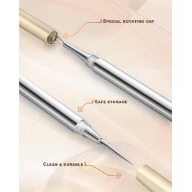 SGNEKOO Professional Facial Milia Removal Tool and Whitehead Extractor,Titanium Alloy Double Ended Needle and Steel Tweezers Kit,Blackhead,Blemish,Zit and Pimple Acne Remover Popper (Titanium Gold)