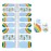 SILPECWEE 5 Sheets Rainbow Nail Wraps for Women Nail Polish Strips Self Adhesive Nail Polish Stickers Gel Nail Strips Stick on Nails for Manicure Design with 1pc Nail File