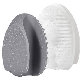REVEX Face Scrubber,2Pcs Silicone Face Scrubber for Women Men,Face Exfoliator Scrubber, Manual Facial Cleansing Brush,Exfoliating Face Wash Brush for Sensitive Skin.(White+Gray) REVEX Face Scrubber,2Pcs Silicone Face Scrubber for Women Men,Face Exfoliator Scrubber, Manual Facial Cleansing Brush,Exfoliating Face Wash Brush for Sensitive Skin.(White+Gray)