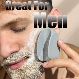 REVEX Face Scrubber,2Pcs Silicone Face Scrubber for Women Men,Face Exfoliator Scrubber, Manual Facial Cleansing Brush,Exfoliating Face Wash Brush for Sensitive Skin.(White+Gray) REVEX Face Scrubber,2Pcs Silicone Face Scrubber for Women Men,Face Exfoliator Scrubber, Manual Facial Cleansing Brush,Exfoliating Face Wash Brush for Sensitive Skin.(White+Gray)