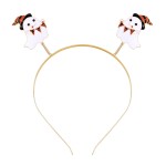ZITULRY Halloween Headbands for Women Enamel Pumpkin Candy Corn Witch Hat Headband Gothic Spooky Ghost BOO Bat Moon Tiara Headpiece, White