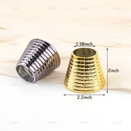 AUEAR, 8 Pack Ponytail Cover Cuff with Teeth Plastic Hair Rings Cuffs Holder for Women