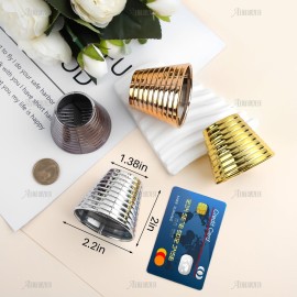 AUEAR, 8 Pack Ponytail Cover Cuff with Teeth Plastic Hair Rings Cuffs Holder for Women