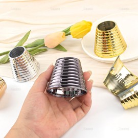 AUEAR, 8 Pack Ponytail Cover Cuff with Teeth Plastic Hair Rings Cuffs Holder for Women