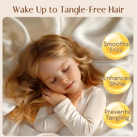 OLESILK Silk Bonnet for Kids Girls 2-6 Years, Adjustable Strap, Smooth for No Frizzy Hair, Breathable All Night Slleping Pink OLESILK Silk Bonnet for Kids Girls 2-6 Years, Adjustable Strap, Smooth for No Frizzy Hair, Breathable All Night Slleping Pink