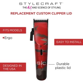 Stylecraft Replacement Camo Hair Clipper Lid Compatible with Ergo and Rogue Models Stylecraft Replacement Camo Hair Clipper Lid Compatible with Ergo and Rogue Models