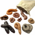 Aebor 10 Pieces Fake Poo Realistic Fake Turd Prank Floating Poo, Fake Dog Poop Toys with Drawstring Bags for Halloween April Fools\' Day Prank Party Supplies