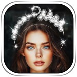 Urieo Moon Halo Crown Headband Goddess Star Tiara Celestial Festival Headpiece Hair Accessories for Women