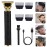 soieho Hair Trimmer for Men, Professional Electric Hair Clippers Cordless Beard Trimmer Shaver Electric T Blade Hair Trimmer, Zero Gapped Hair Clippers Cutting Grooming Kit with Guide Combs, Black