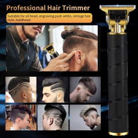 soieho Hair Trimmer for Men, Professional Electric Hair Clippers Cordless Beard Trimmer Shaver Electric T Blade Hair Trimmer, Zero Gapped Hair Clippers Cutting Grooming Kit with Guide Combs, Black