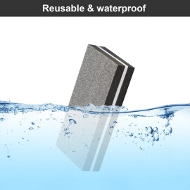 Diesisa Buffer Block Nail File, 100/180 Grit Sponge Nail Buffers for Acrylic Nails, Mini Buffing Block Double Sided for Manicure Tools 30 Count - Black