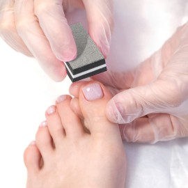 Diesisa Buffer Block Nail File, 100/180 Grit Sponge Nail Buffers for Acrylic Nails, Mini Buffing Block Double Sided for Manicure Tools 30 Count - Black