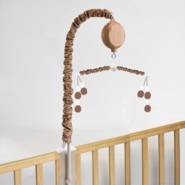 HLEEDUO Baby Mobile arm with Music Box Motor Crib Mobile arm with mobiles Motor Spinner.28 Inch Wooden Crib Mobile arm for Crib Nursery Mobile arm. Nursery Mobile Attachment