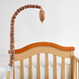 HLEEDUO Baby Mobile arm with Music Box Motor Crib Mobile arm with mobiles Motor Spinner.28 Inch Wooden Crib Mobile arm for Crib Nursery Mobile arm. Nursery Mobile Attachment