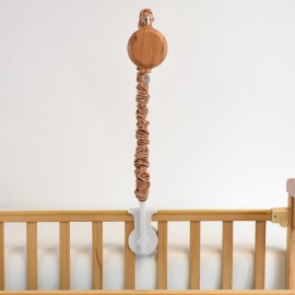 HLEEDUO Baby Mobile arm with Music Box Motor Crib Mobile arm with mobiles Motor Spinner.28 Inch Wooden Crib Mobile arm for Crib Nursery Mobile arm. Nursery Mobile Attachment