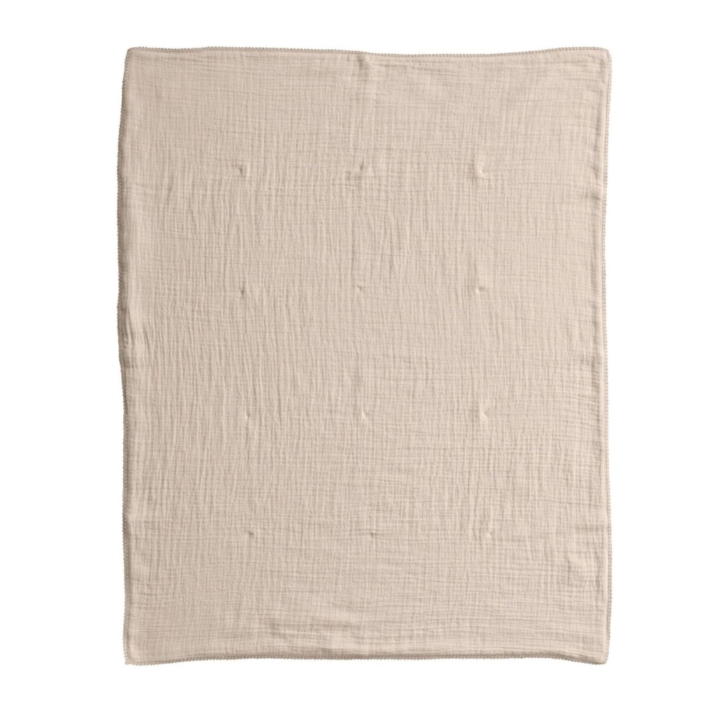 Creative Co-Op Creative Co-Op Cotton Double Cloth Baby Blanket with Trim in Bag, Blush