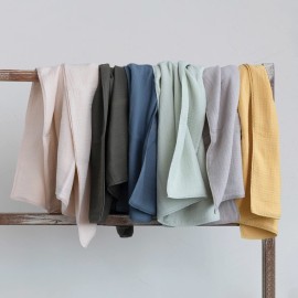 Creative Co-Op Creative Co-Op Cotton Double Cloth Baby Blanket with Trim in Bag, Blush